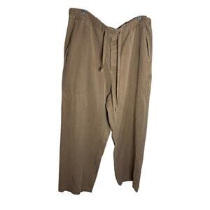 Vintage Weekendz Off Beige Tencel Drawstring Pants 90s Relaxed Fit XXL USA